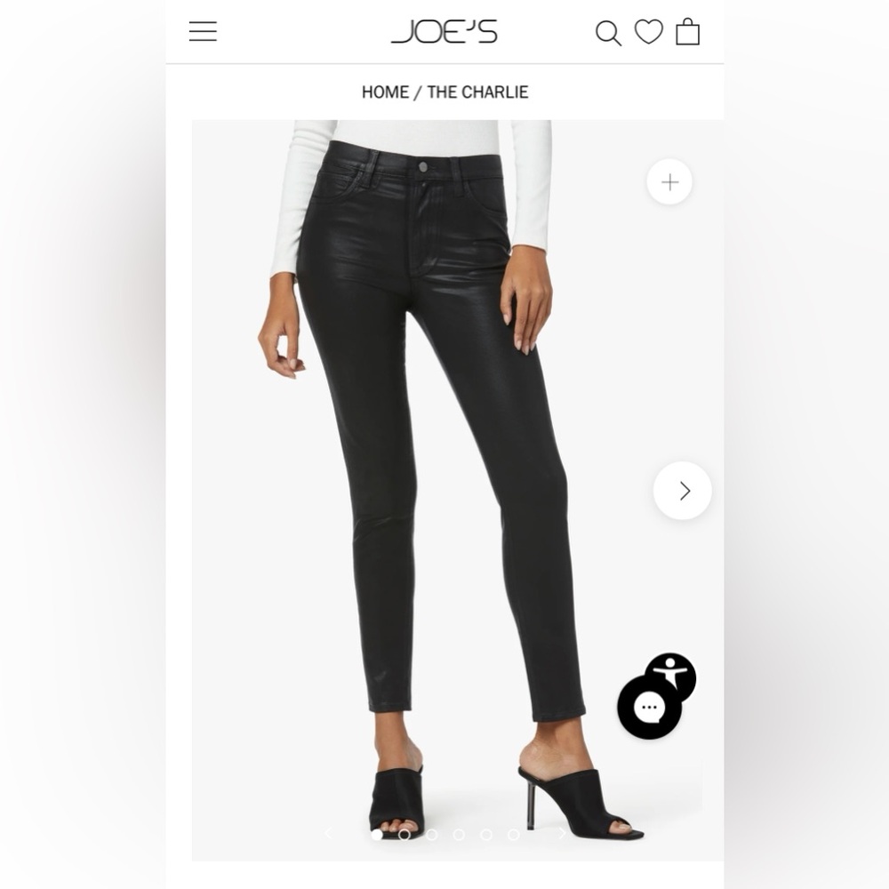 Joe's skinny black leather pants. Brand new never worn